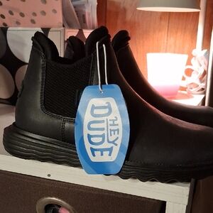 Hey Dude Men's Dark Leather Boots